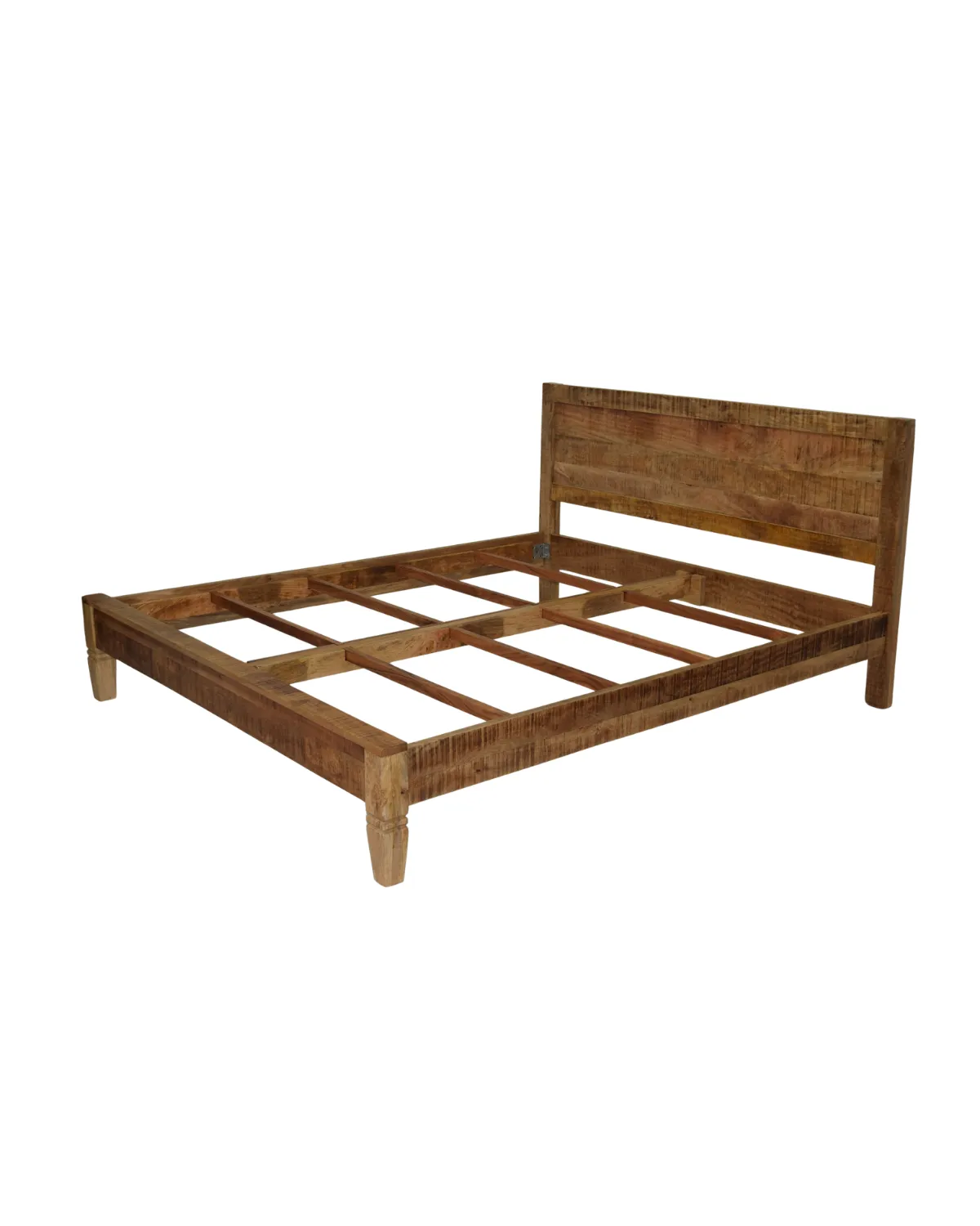 MSC-67 Rustic Wooden Platform Bed - Image 1