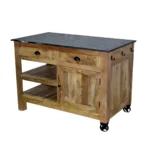 Rustic Wooden Kitchen Island Cabinet