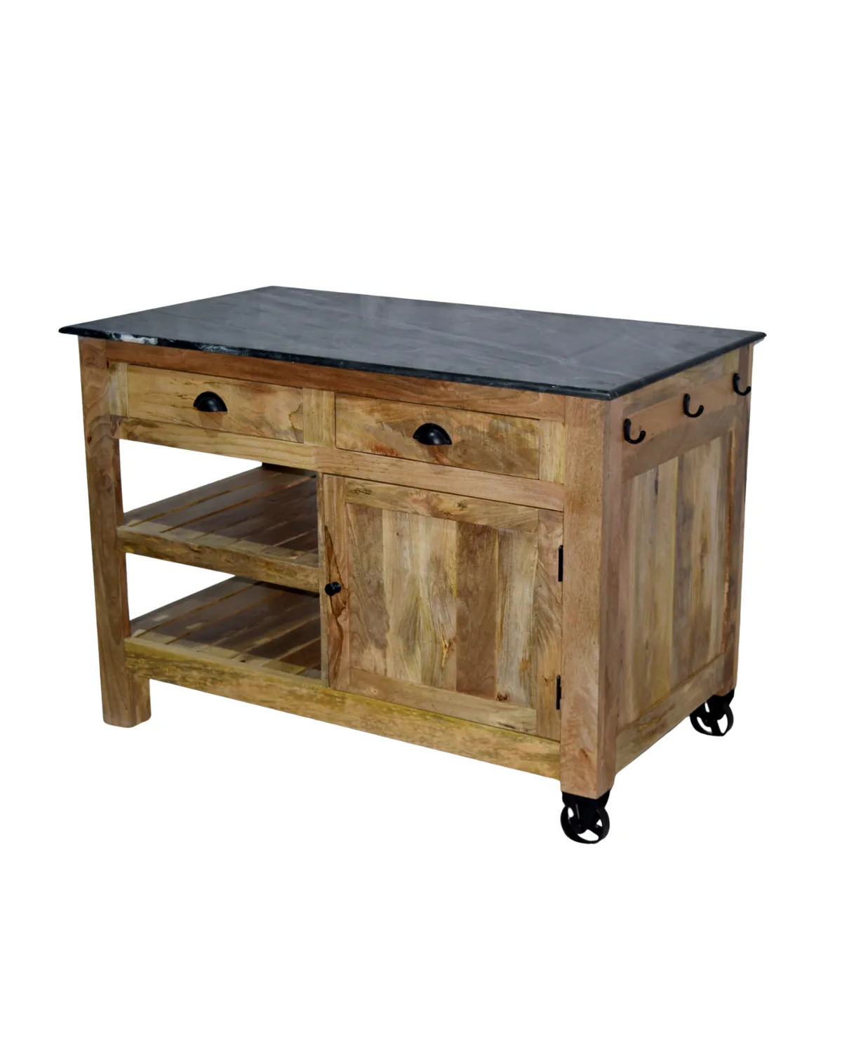 MSC-68 Rustic Wooden Kitchen Island Cabinet - Image 1