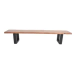 Rustic Wooden Industrial Bench