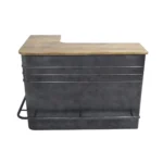 Industrial Metal & Wood Reception Counter