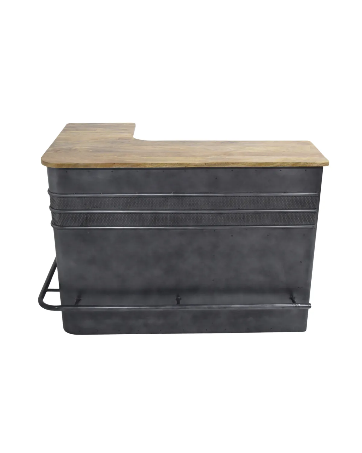 MSC-73 Industrial Metal & Wood Reception Counter - Image 1