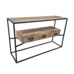 Industrial Console Table with Three Drawer Storage