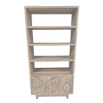 Rustic Wooden Display Cabinet with Storage