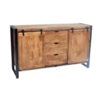 Industrial Barn Door Storage Sideboard