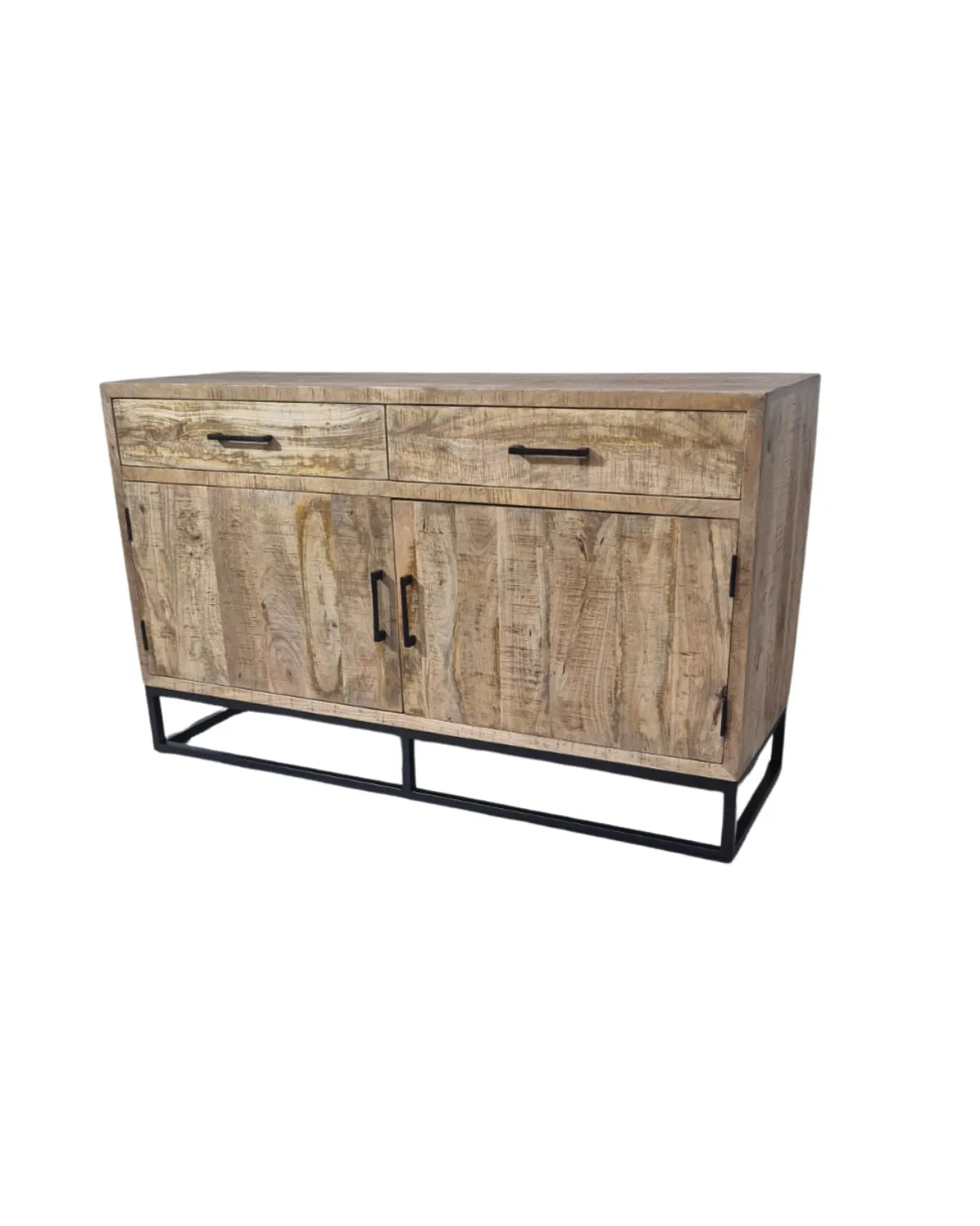 Sideboards -15 Industrial Metal Frame Wooden Sideboard - Image 1