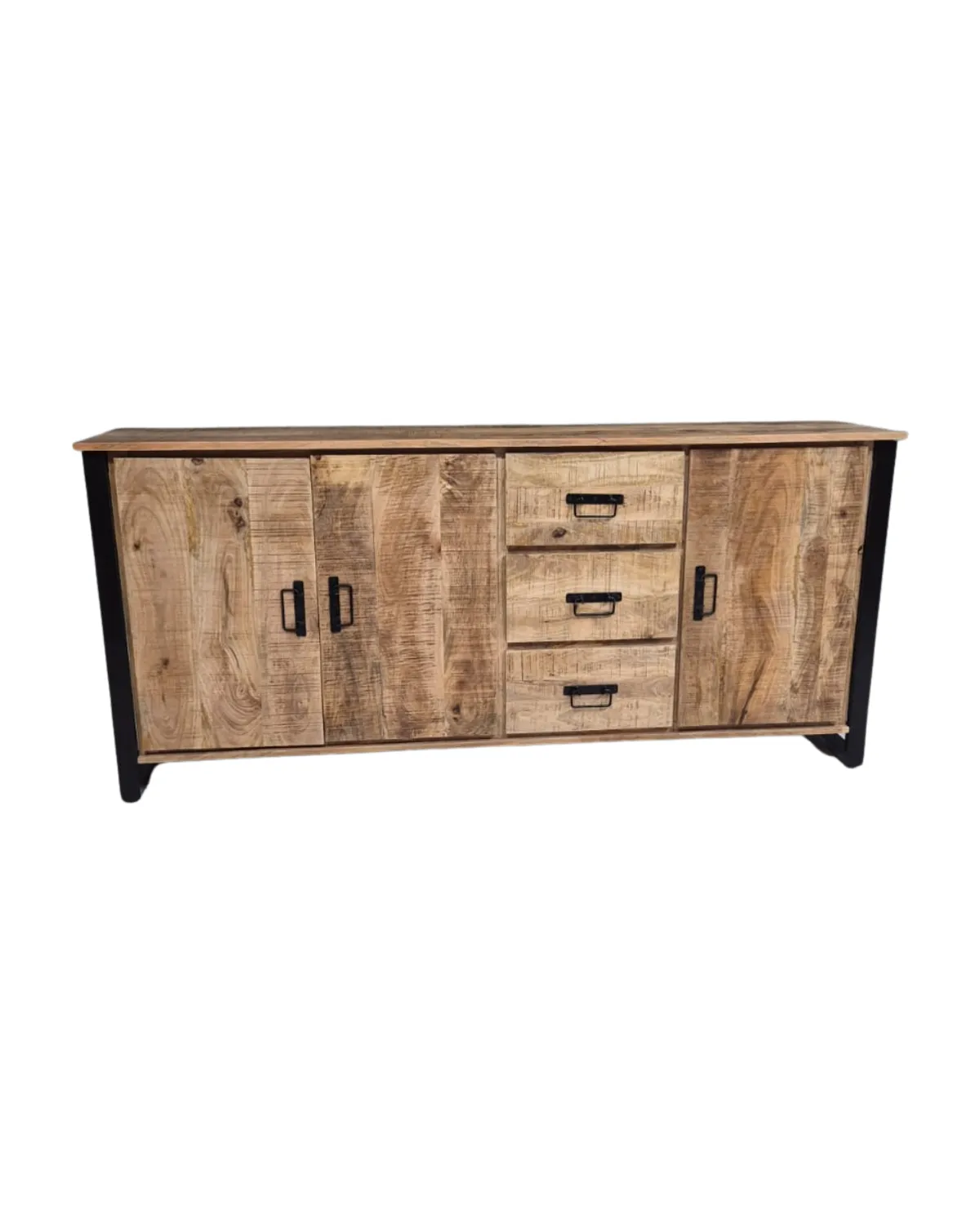 Sideboards -19 Classic Natural Wood Six-Door Sideboard - Image 1