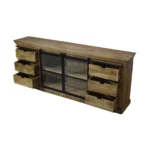 Contemporary Three-Door Wooden Sideboard