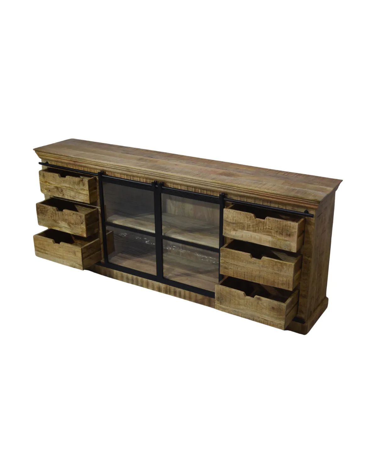 Sideboards -5 Contemporary Three-Door Wooden Sideboard - Image 1