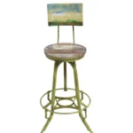 Reclaimed Wood Industrial Bar Chair