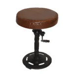 Vintage Leather Crank Stool