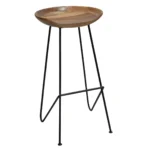 Rustic Tray Top Wooden Bar Stool
