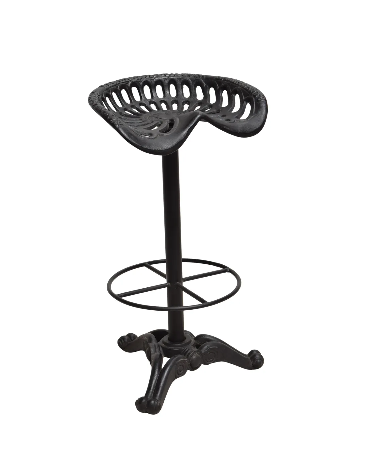 Stool -26 Ornate Cast Iron Saddle Stool - Image 1