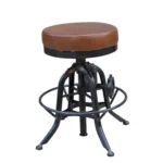 Industrial Leather Mechanic Stool