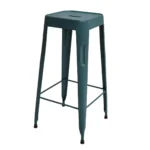 Industrial Screw-Lift Wooden Stool