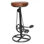 Classic Industrial Screw-Adjustable Stool