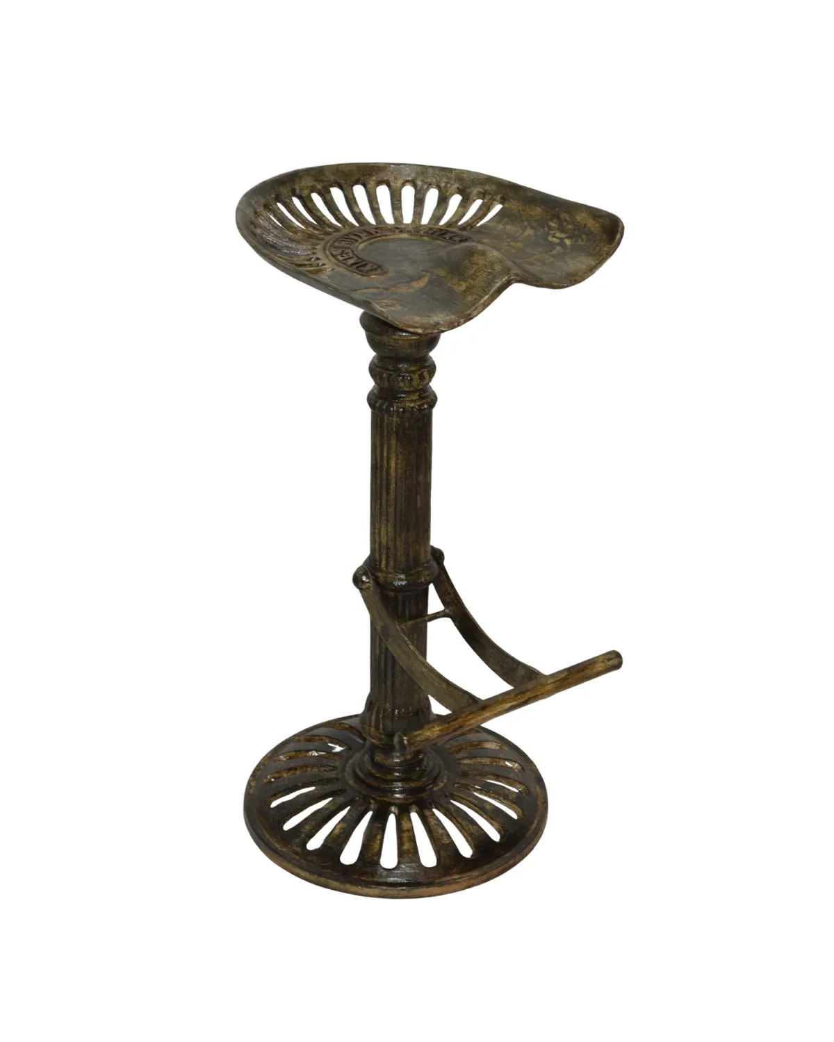 Stool -4 Vintage Tractor Saddle Stool - Image 1