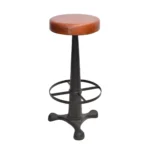 Reclaimed Wood Clamp-Base Adjustable Stool