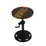 Classic Brown Industrial Screw Stool