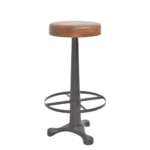 Minimalist Brown Industrial Counter Stool