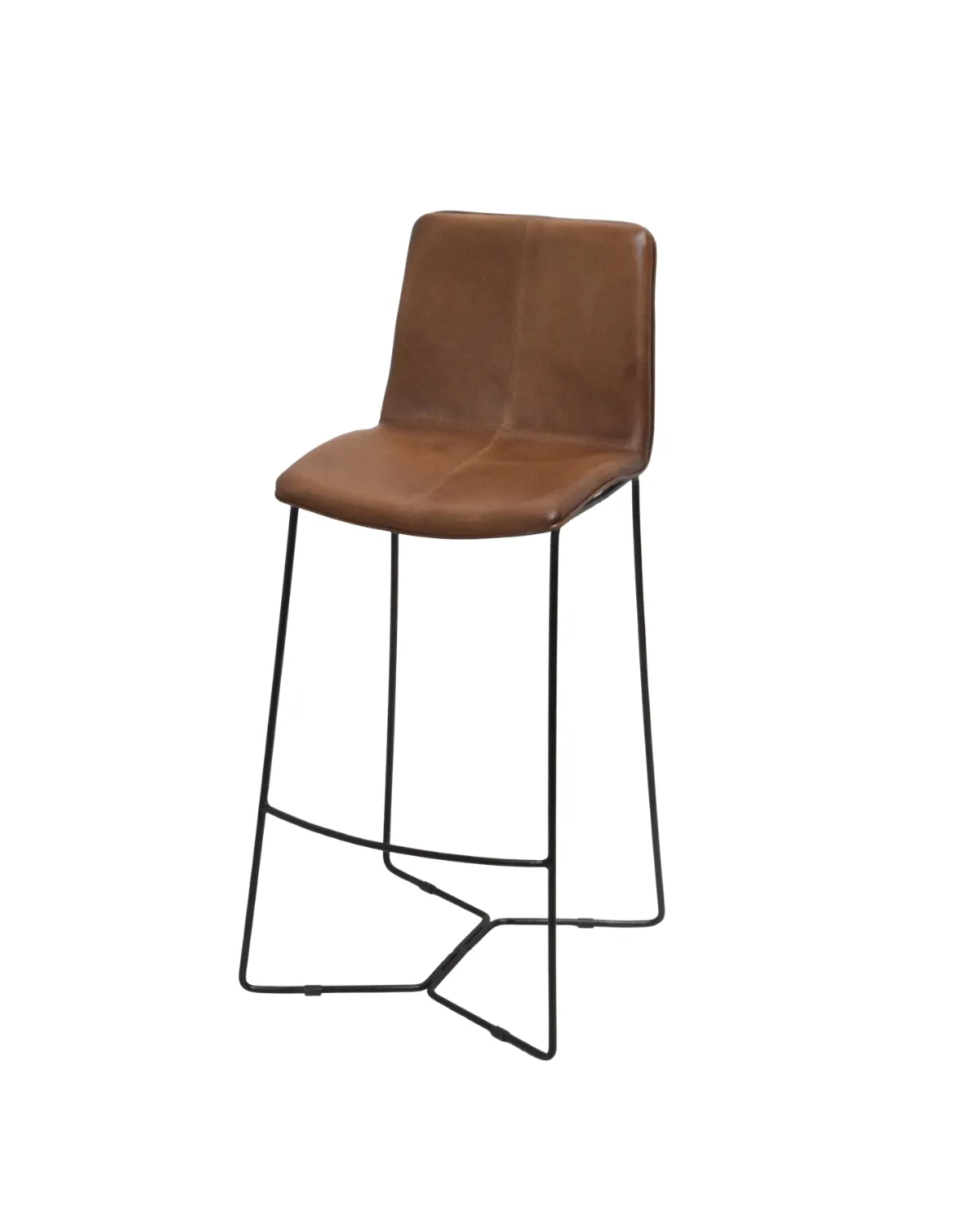 Stool -5 Modern Leather Bar Stool - Image 1