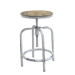 Vintage White Adjustable Stool