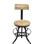 Industrial Wood Backrest Chair