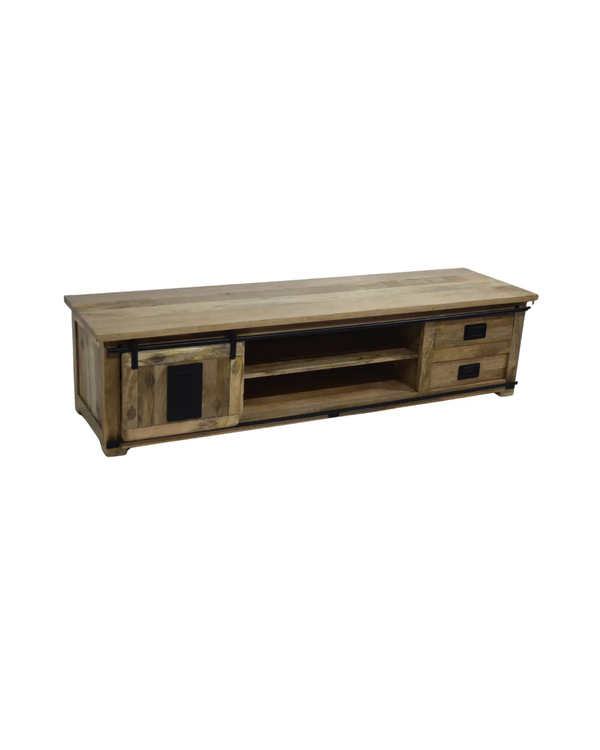 TVC-06 Rustic Sliding Door Media Console - Image 1