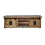 Classic Rustic Sliding Door TV Unit