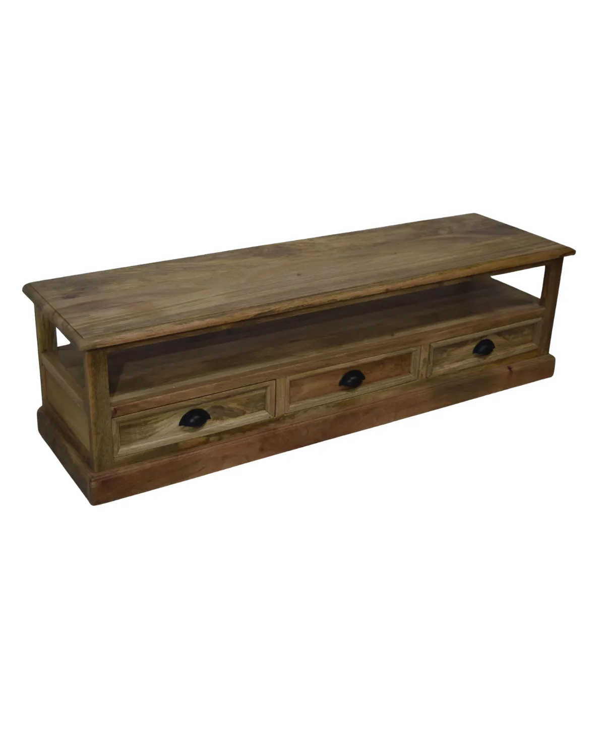 TVC-08 Heritage Wood Three-Drawer Media Console - Image 1