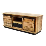 Industrial Sliding Door & Drawer Console