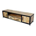 Rustic Dual-Door Storage Console