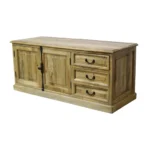 Classic Rustic Wood Media Cabinet