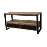 Rustic Open Shelf TV Console