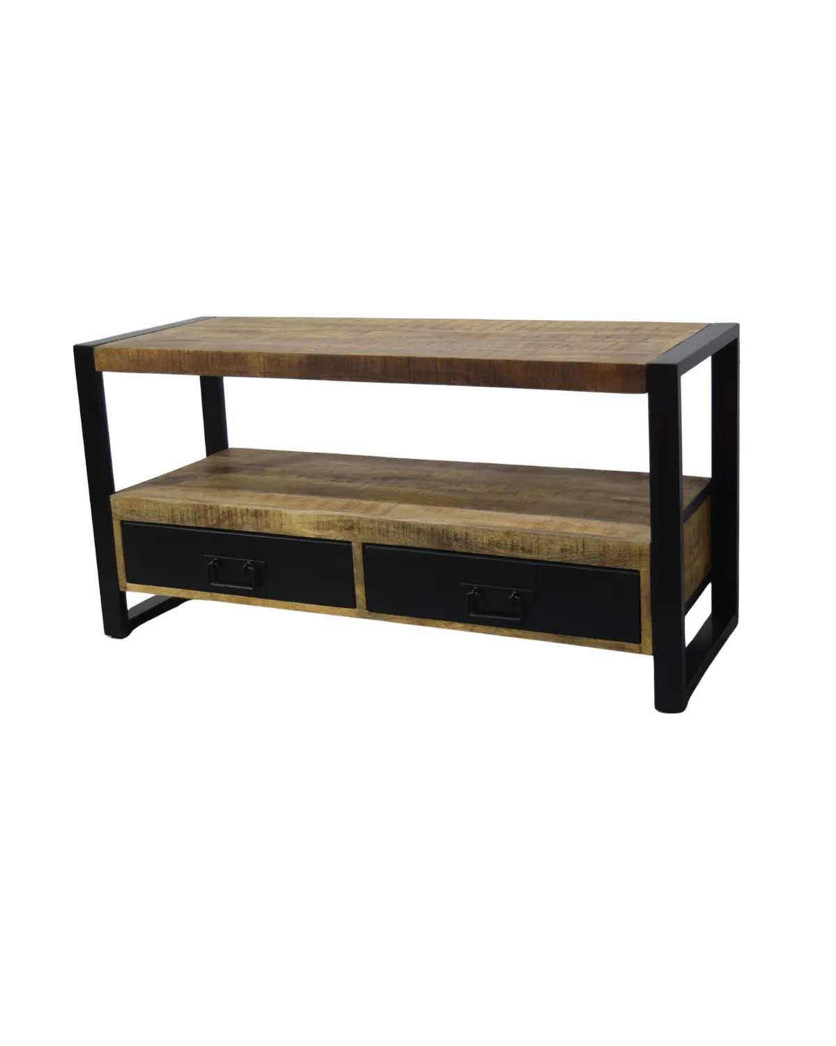 TVC-26 Rustic Open Shelf TV Console - Image 1