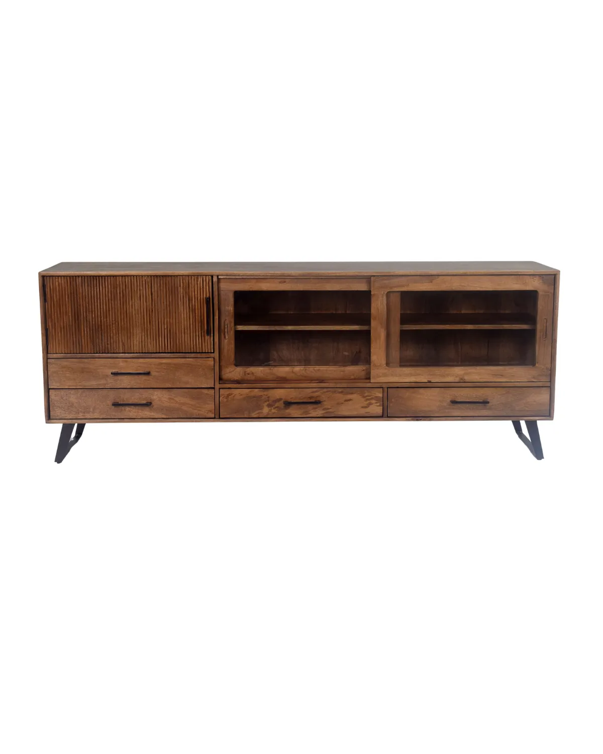 TVC-27 Vintage Ribbed Door TV Sideboard - Image 1
