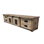 Rustic Industrial Storage TV Console