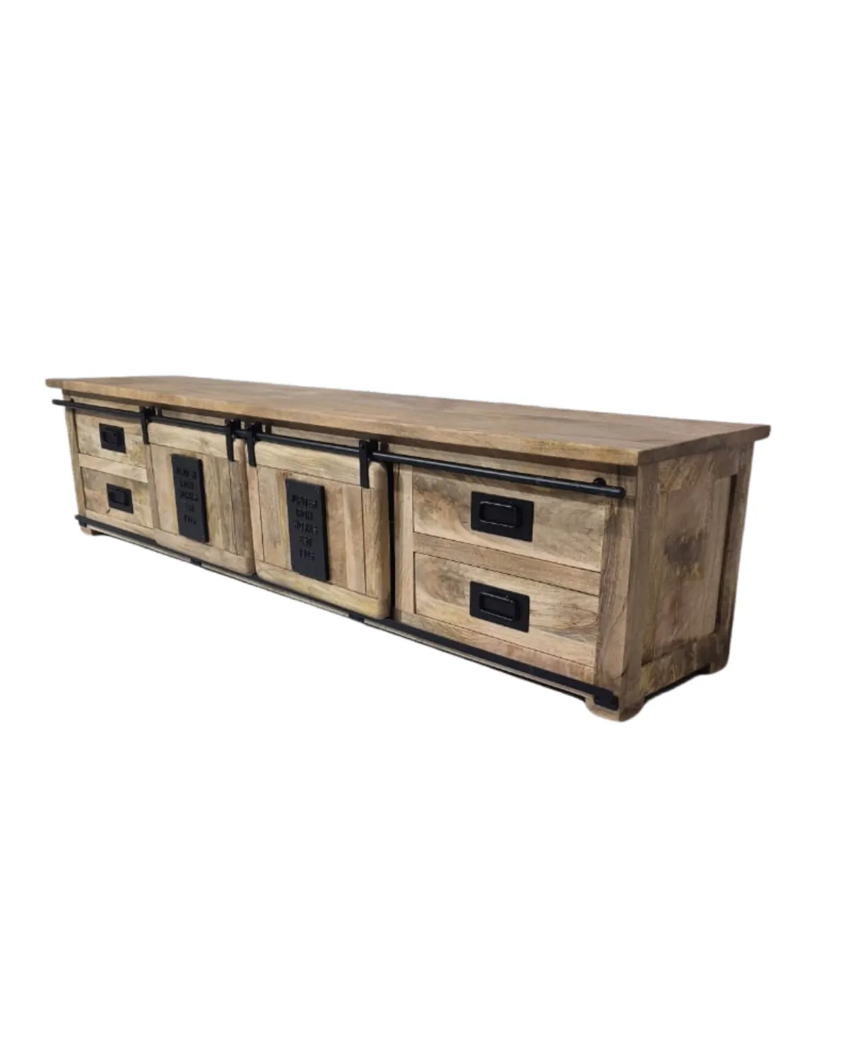 TVC-30 Rustic Industrial Storage TV Console - Image 1