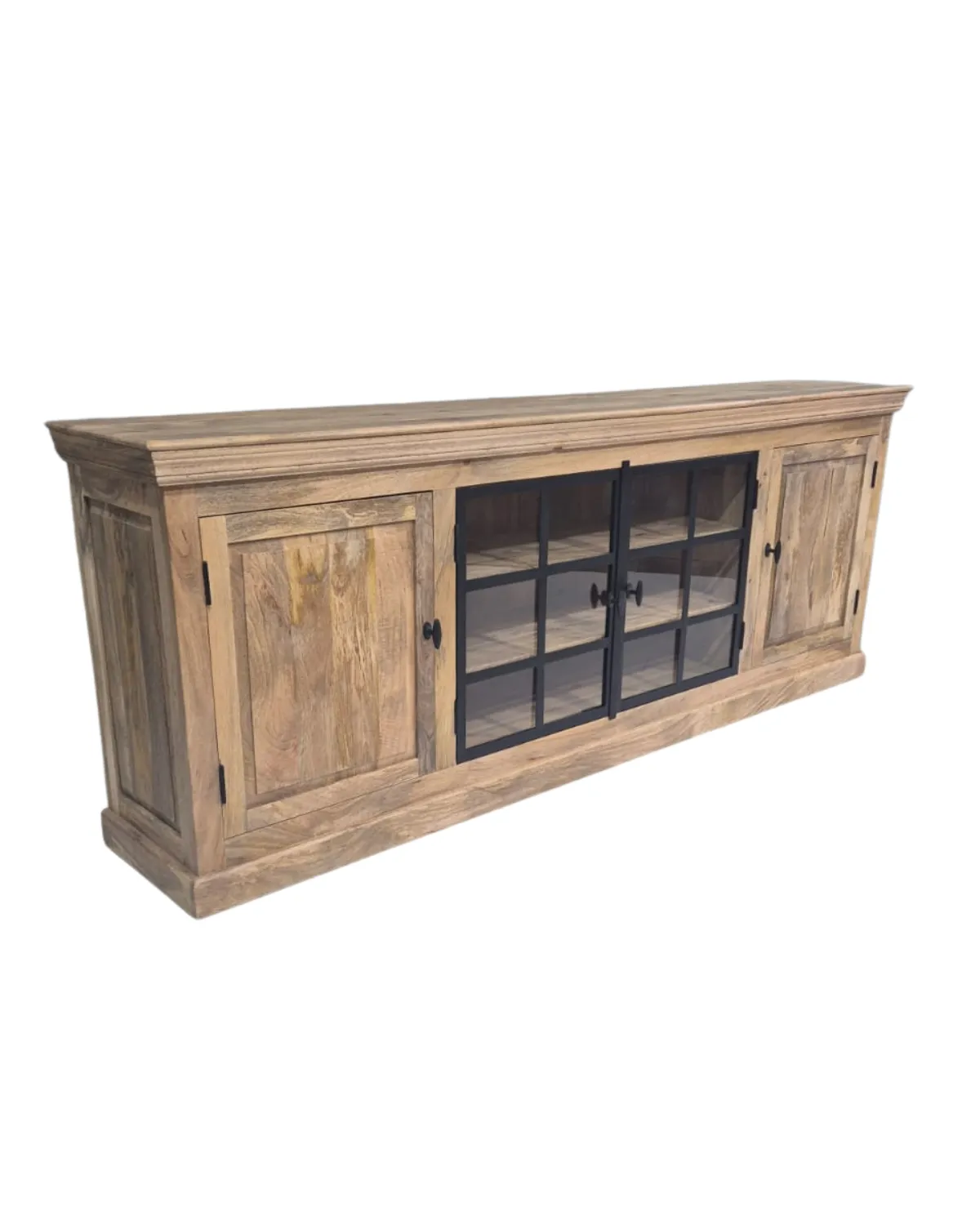 TVC-34 Elegant Glass Door Display TV Cabinet - Image 1