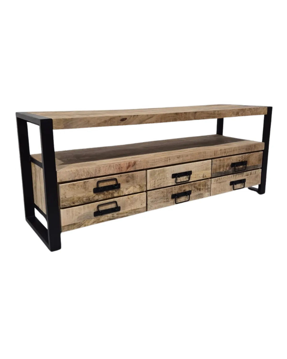 TVC-35 Industrial Open Shelf & Drawer TV Cabinet - Image 1