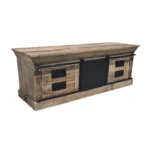 Rustic Barn Door Storage TV Console