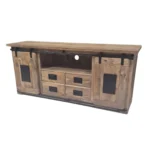 Industrial Barn Door TV Console
