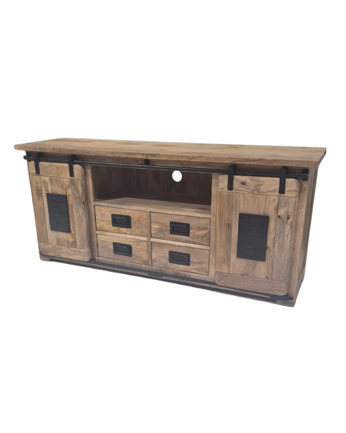TVC-41 Industrial Barn Door TV Console - Image 1