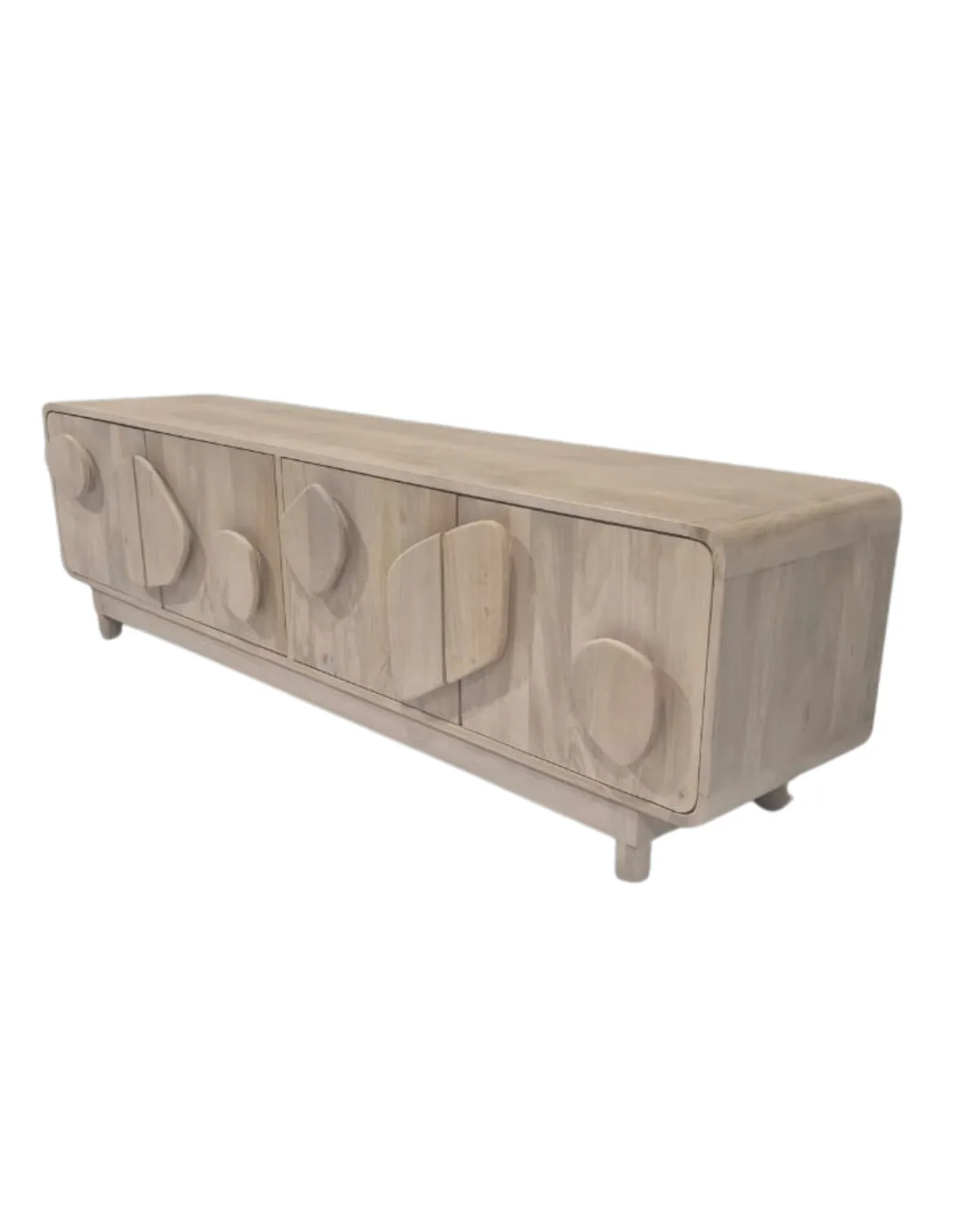 TVC-42 Sculpted Pattern Rustic TV Console - Image 1