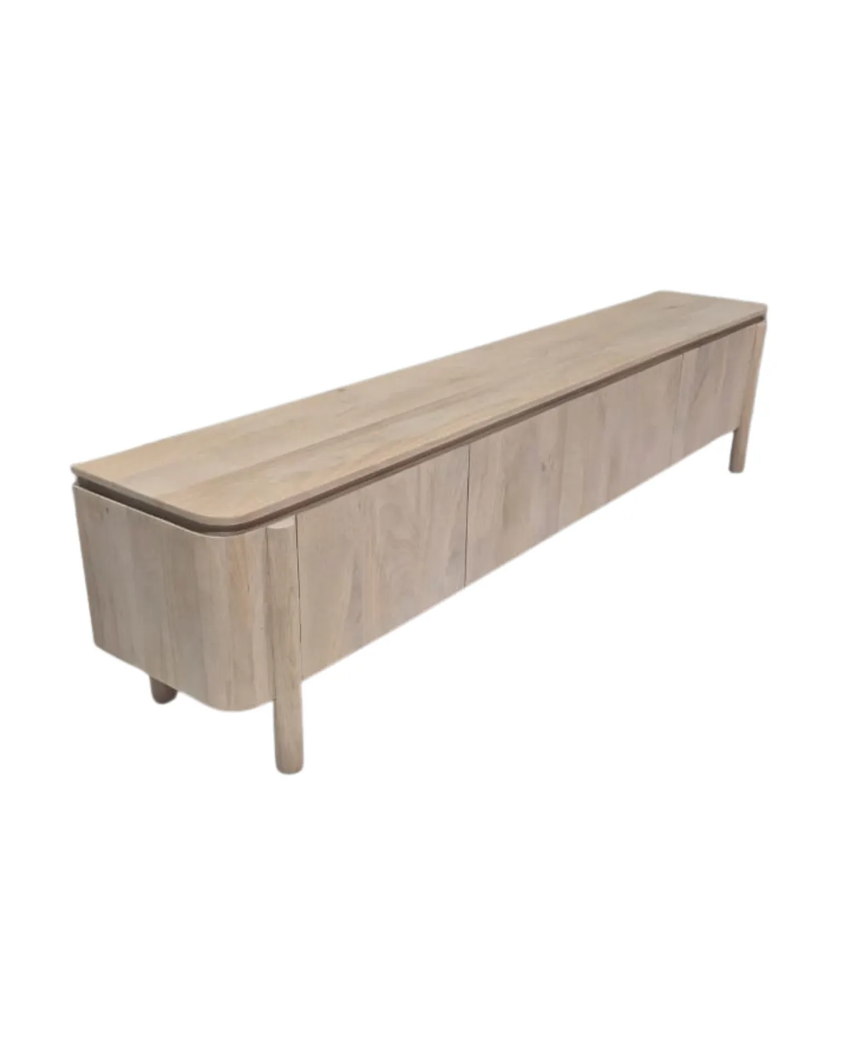 TVC-43 Minimalist Natural Wood Storage TV Console - Image 1