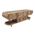 Curved Slatted Multi-Drawer TV Console