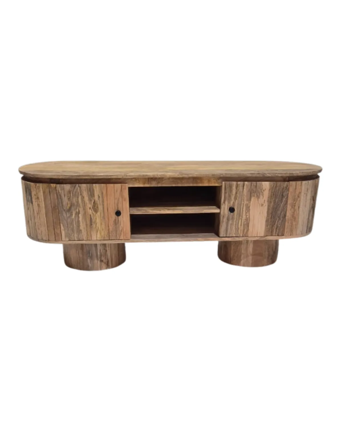 TVC-46 Rustic Sliding Door TV Console - Image 1