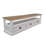 Modern Farmhouse White & Wood TV Console