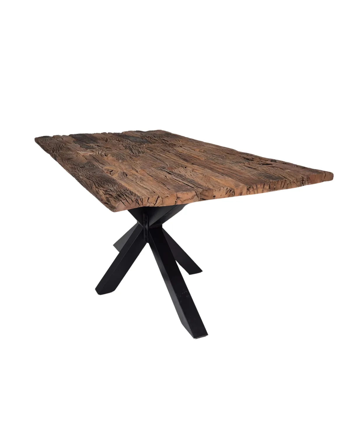 Table-13 Rustic Live Edge Reclaimed Wood Dining Table - Image 1