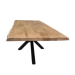 Classic Natural Wood Plank Dining Table